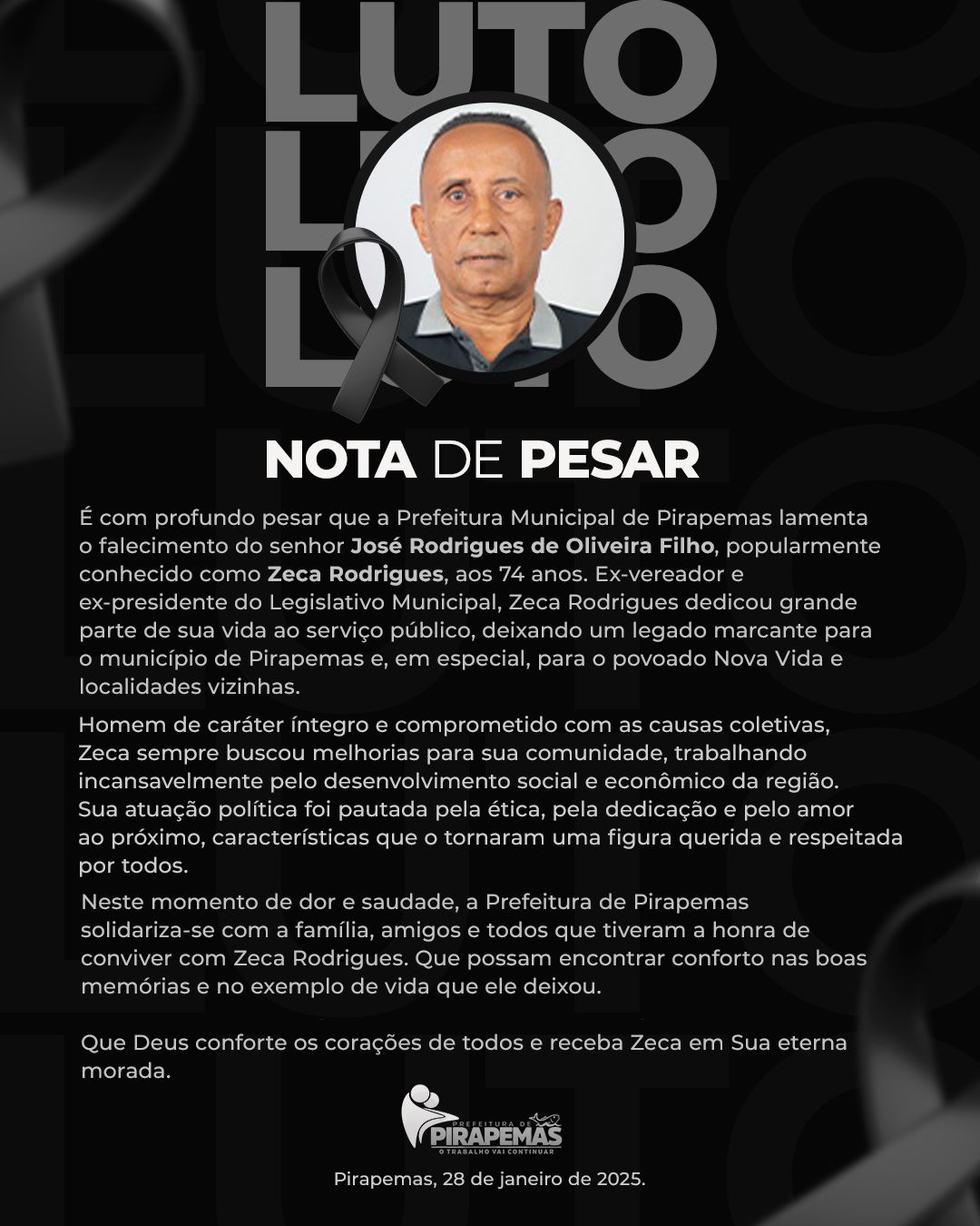 NOTA DE PESAR