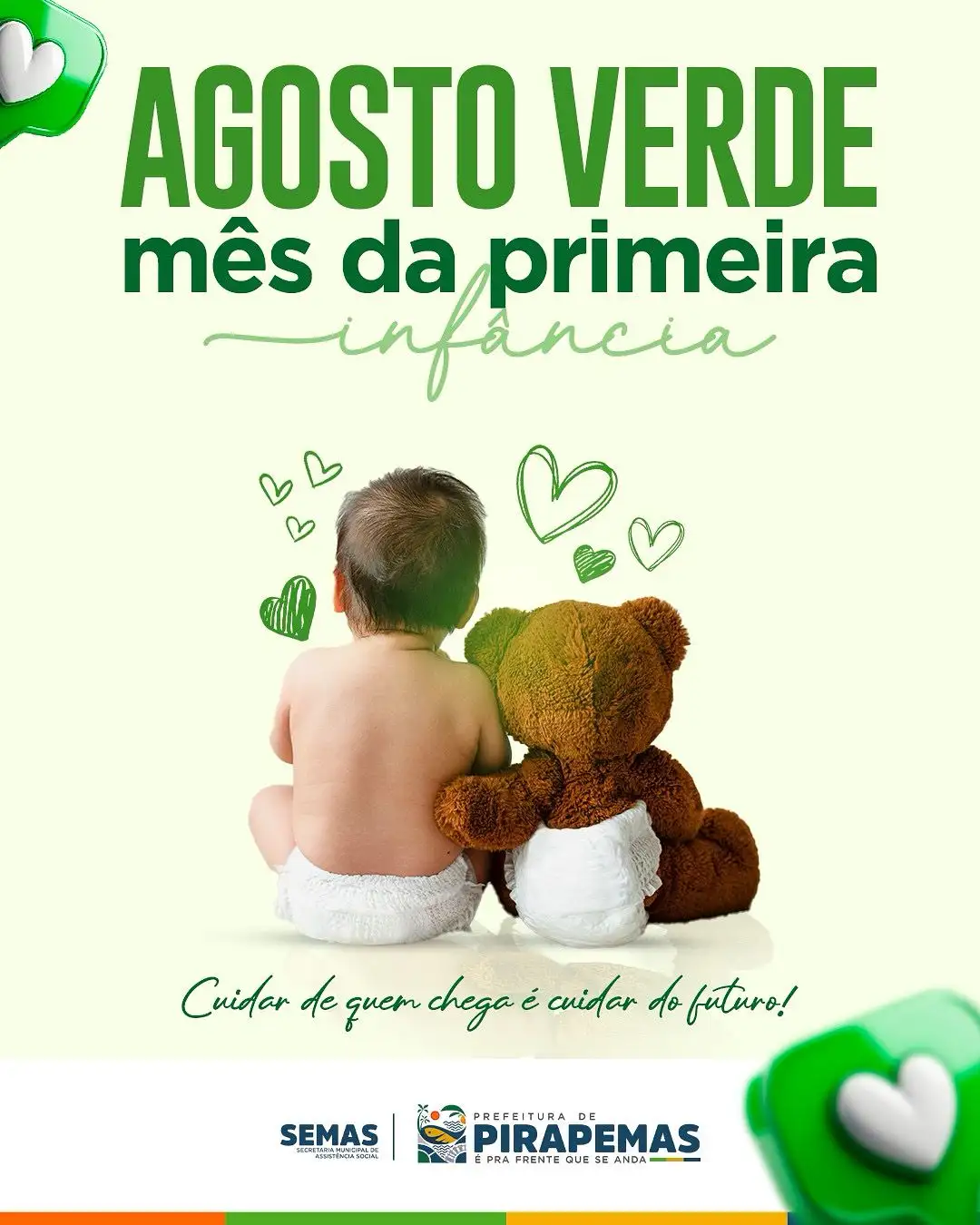 🌿 Agosto Verde – Mês da Primeira Infância 🌿
