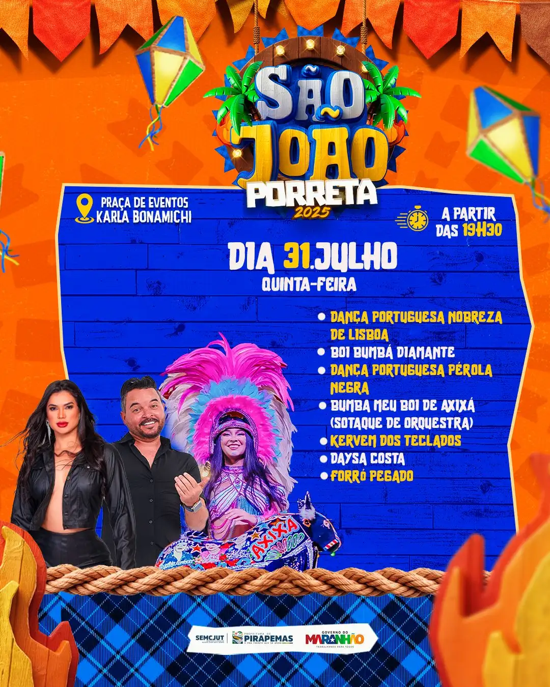 Foto 1 – 🎉💃 CONFIRA A PROGRAMAÇÃO OFICIAL DO SÃO JOÃO PORRETA 2025! 🌽🎶