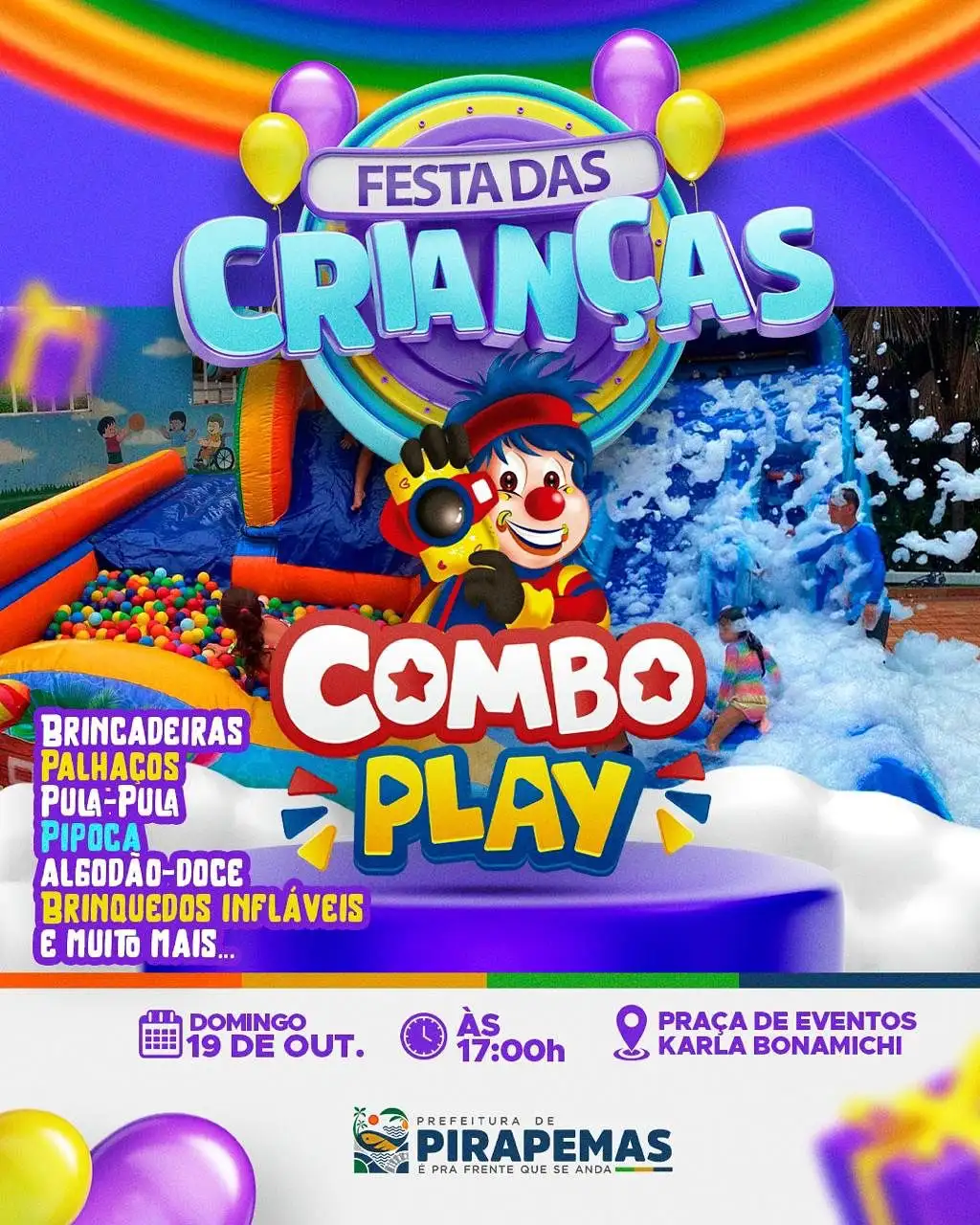 Preparem-se para uma tarde cheia de alegria e diversão! 🎈