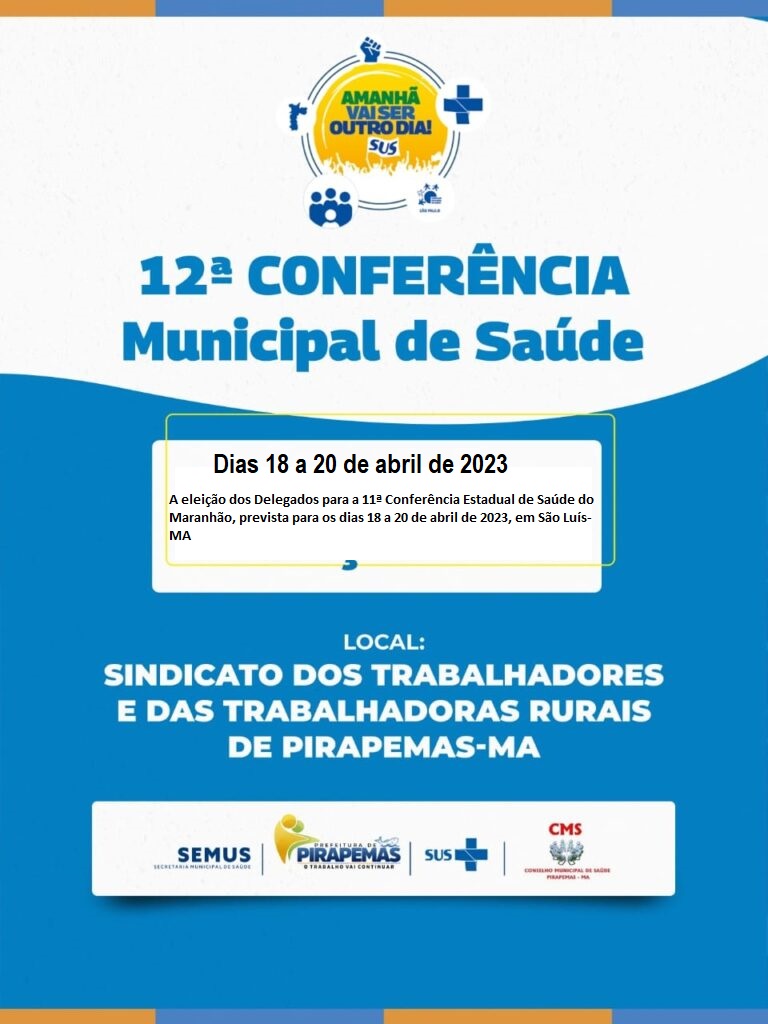 12ª CONFERÊNCIA Municipal de Saúde
