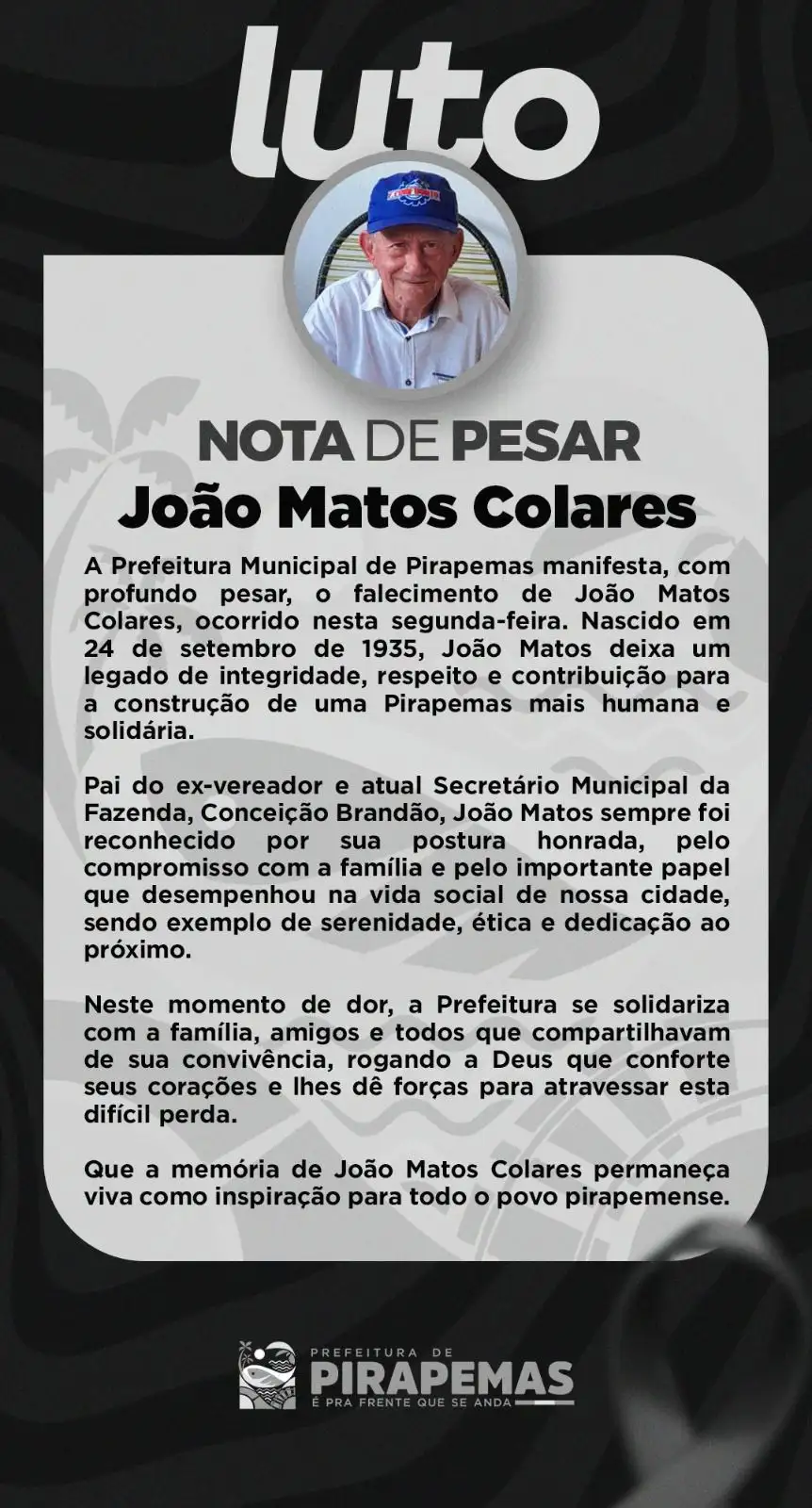 NOTA DE PESAR