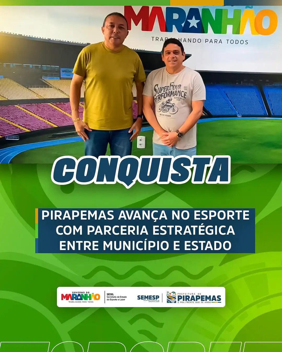 Pirapemas avança no esporte com parceria estratégica entre município e estado