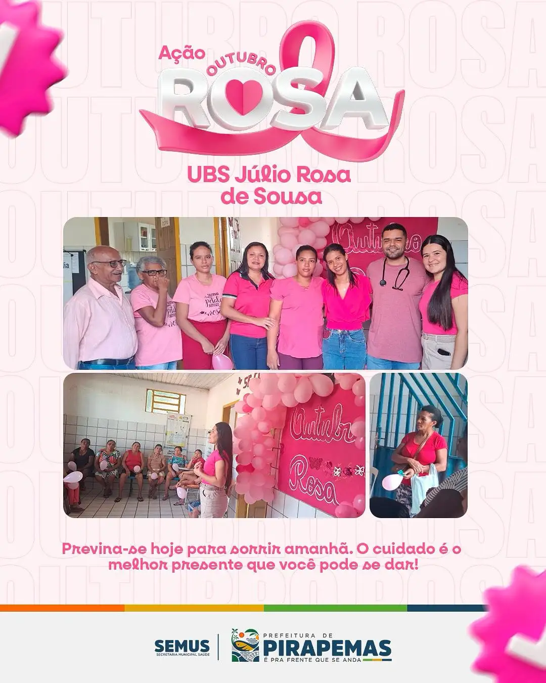 💗 Outubro Rosa na UBS Júlio Rosa de Sousa 💗