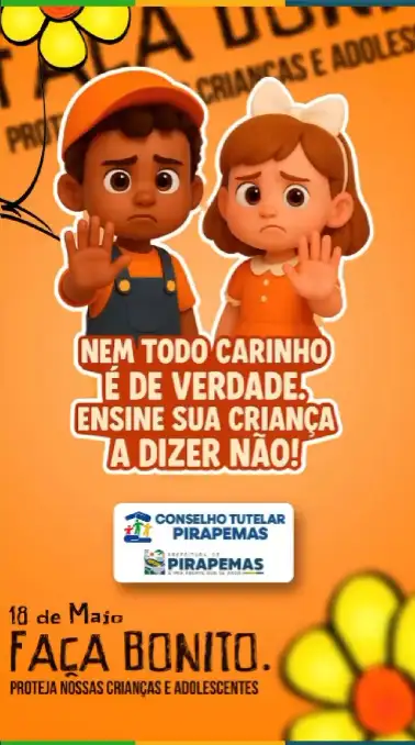 Maio Laranja, mês da Campanha Faça Bonito!✋🚨