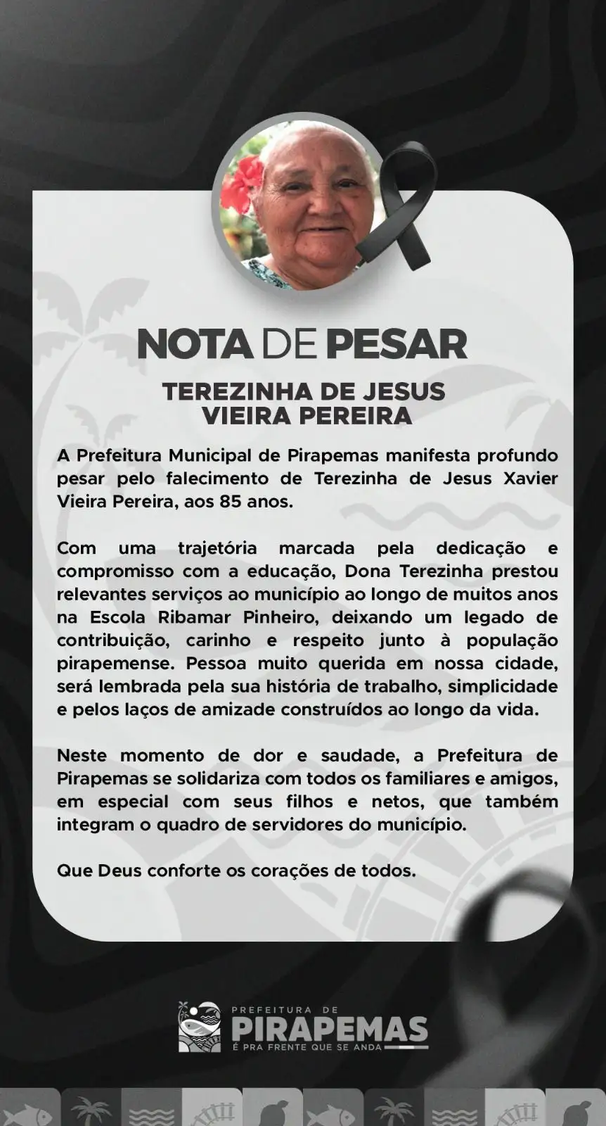 NOTA DE PESAR