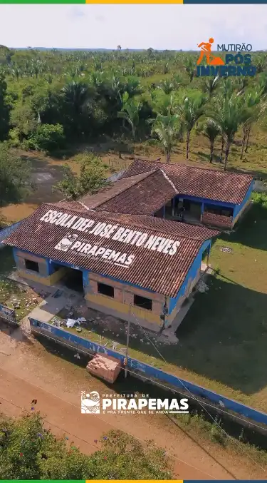 Obra de revitalização na Escola José Bento Neves! 🚧