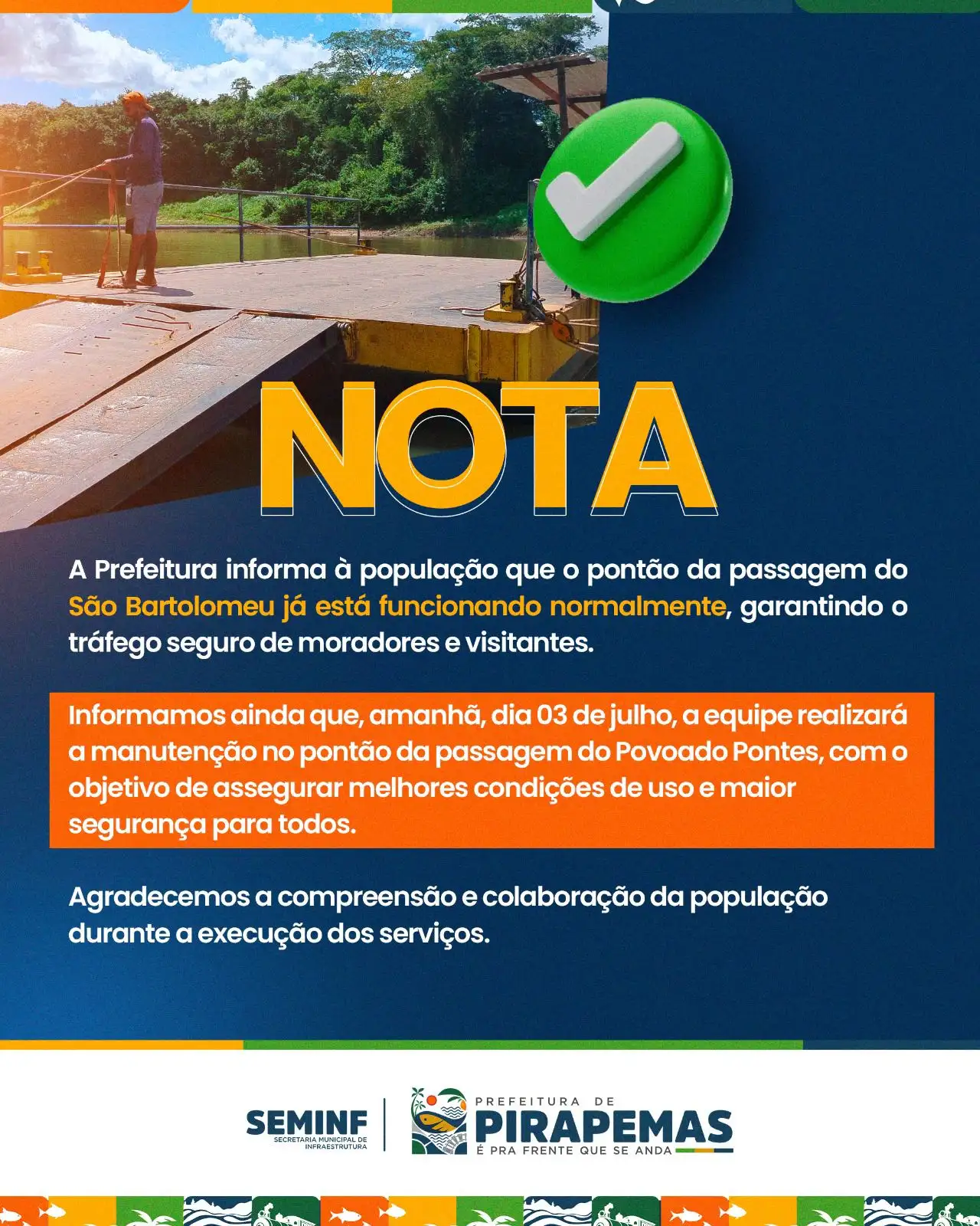 🚧 Comunicado importante à população!