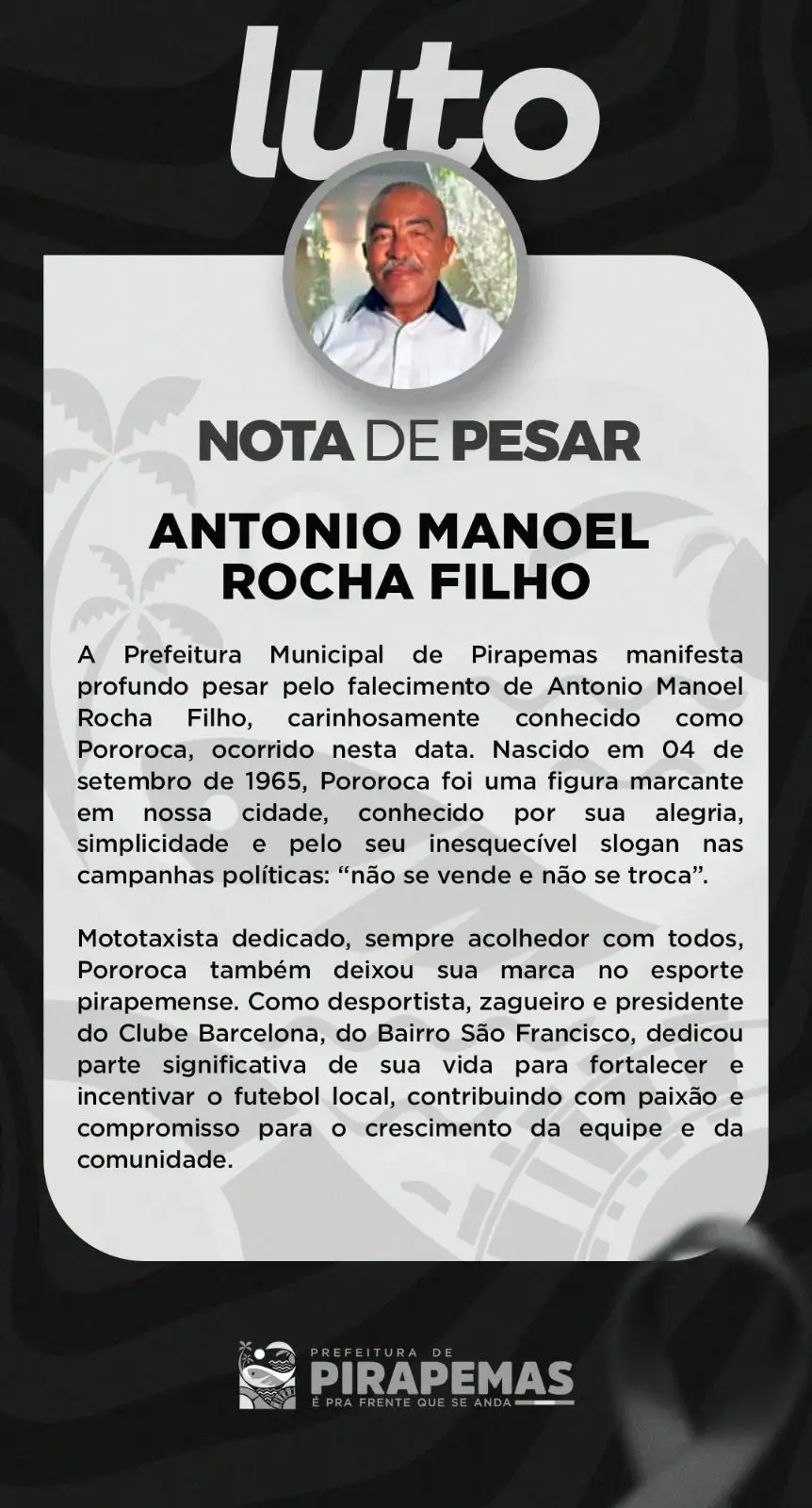 NOTA DE PESAR