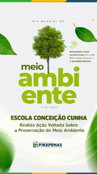 Meio Ambiente na Escola Conceição Cunha!
