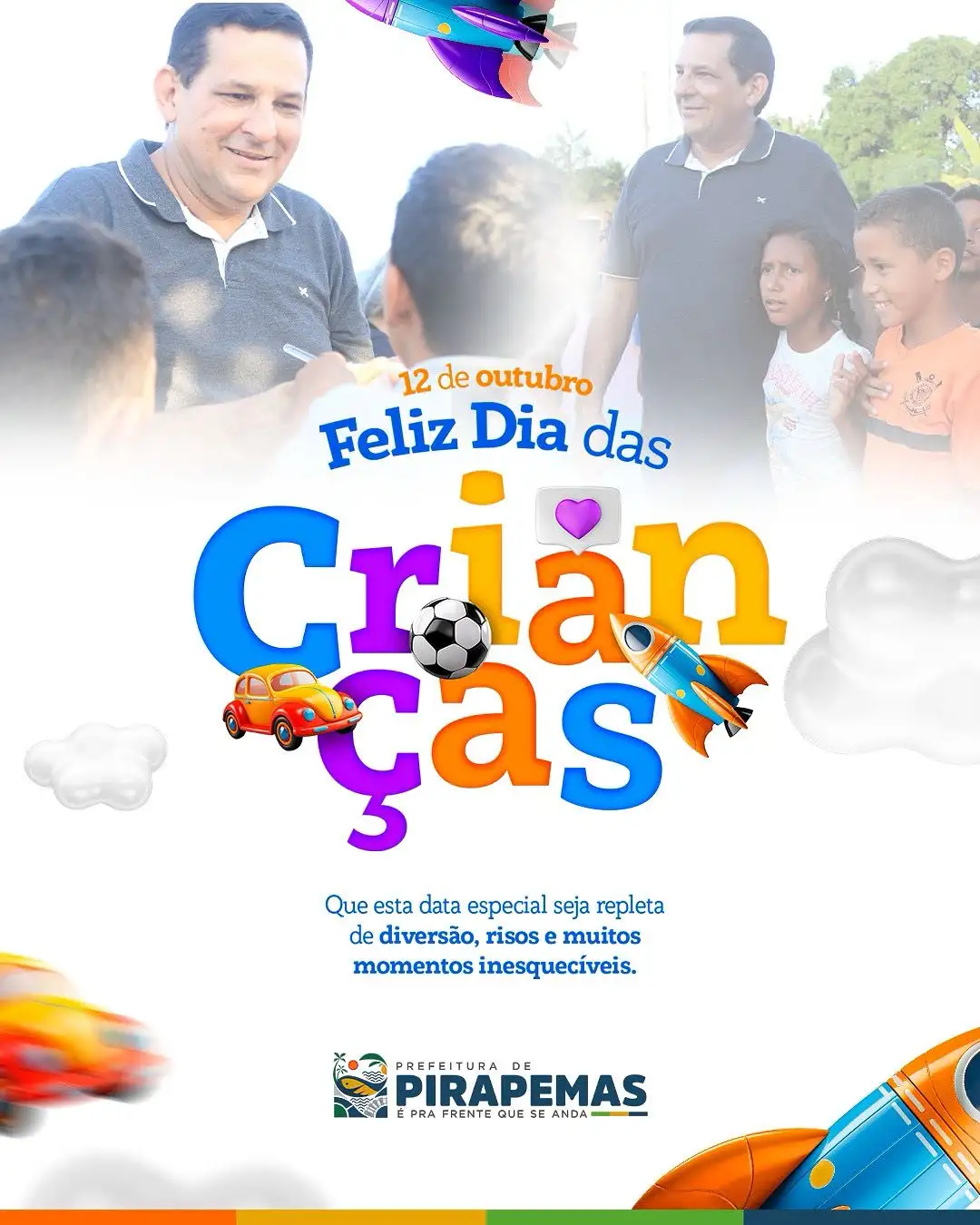 Feliz Dia das Crianças! 🎈🌟🌈💛