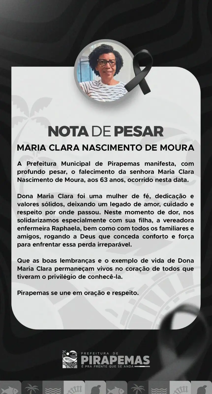 NOTA DE PESAR