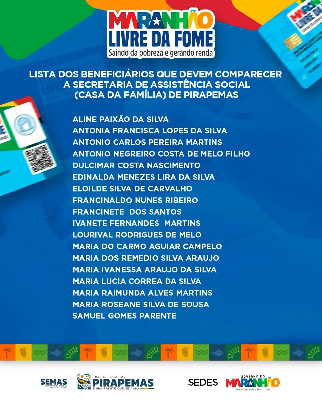 Foto 1 – 📢 CONVOCAÇÃO OFICIAL | PROGRAMA MARANHÃO LIVRE DA FOME