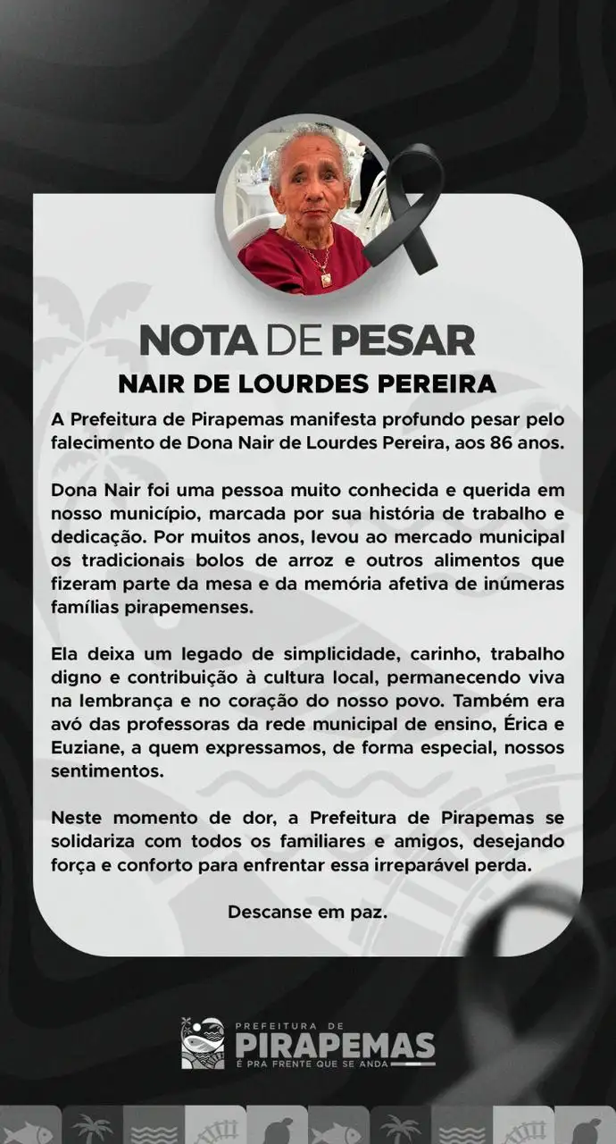 NOTA DE PESAR