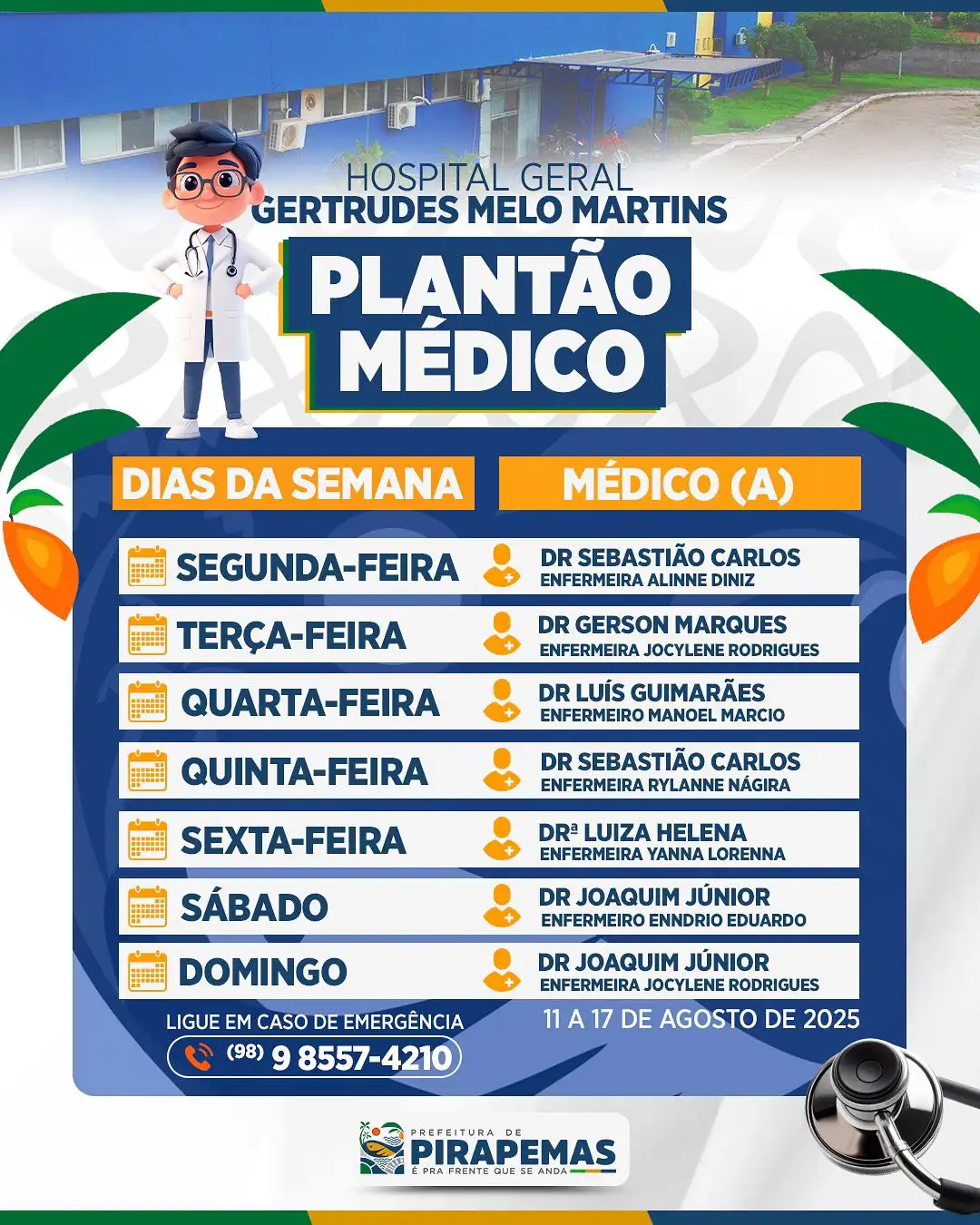 PLANTÃO MÉDICO!