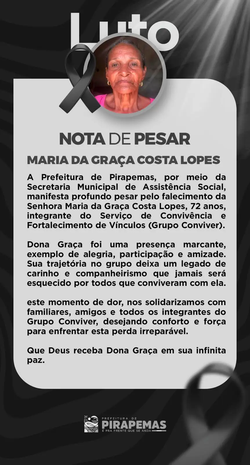 NOTA DE PESAR