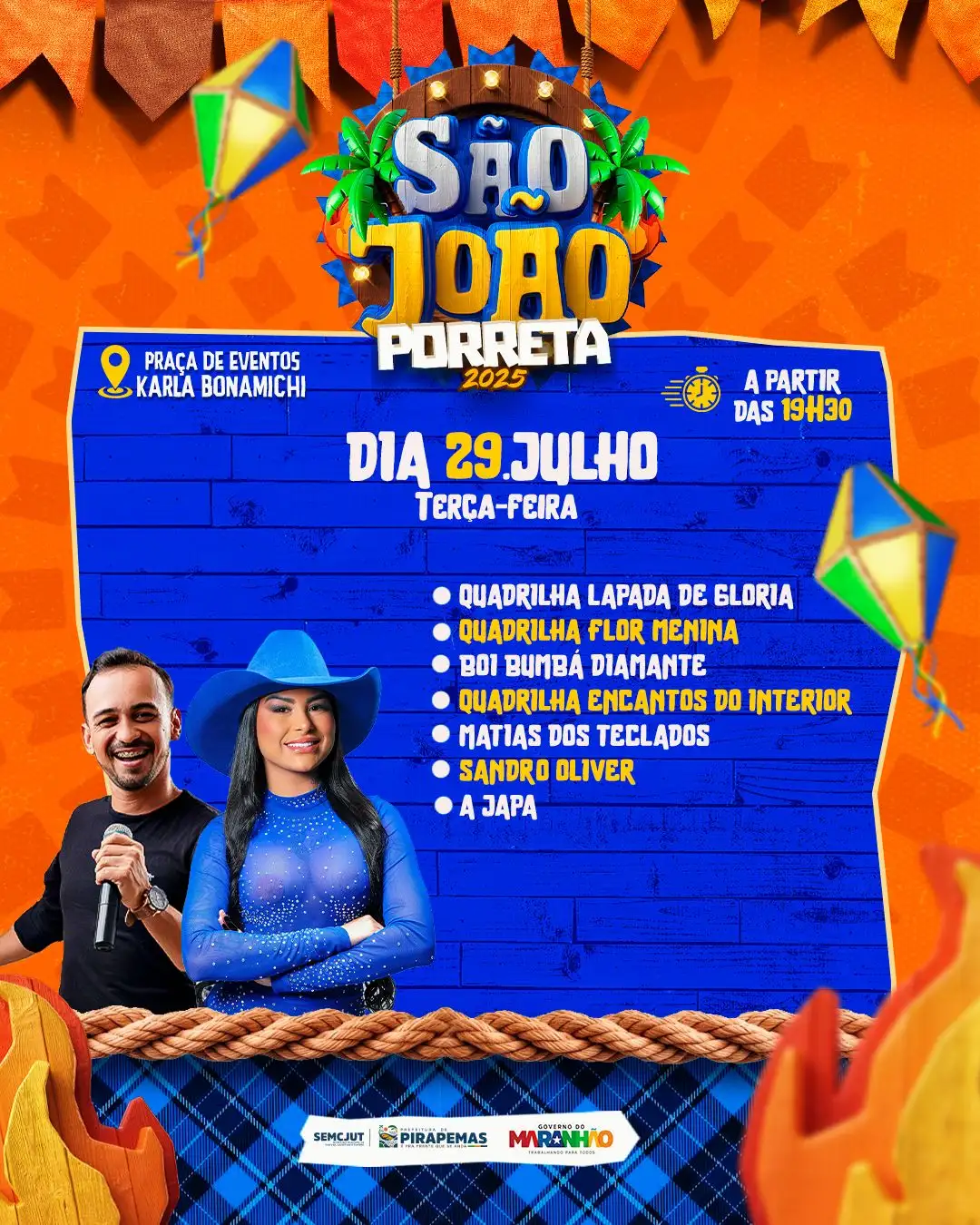 🎉💃 CONFIRA A PROGRAMAÇÃO OFICIAL DO SÃO JOÃO PORRETA 2025! 🌽🎶