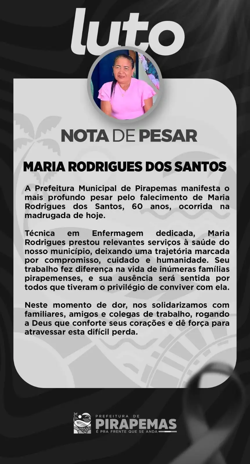 NOTA DE PESAR