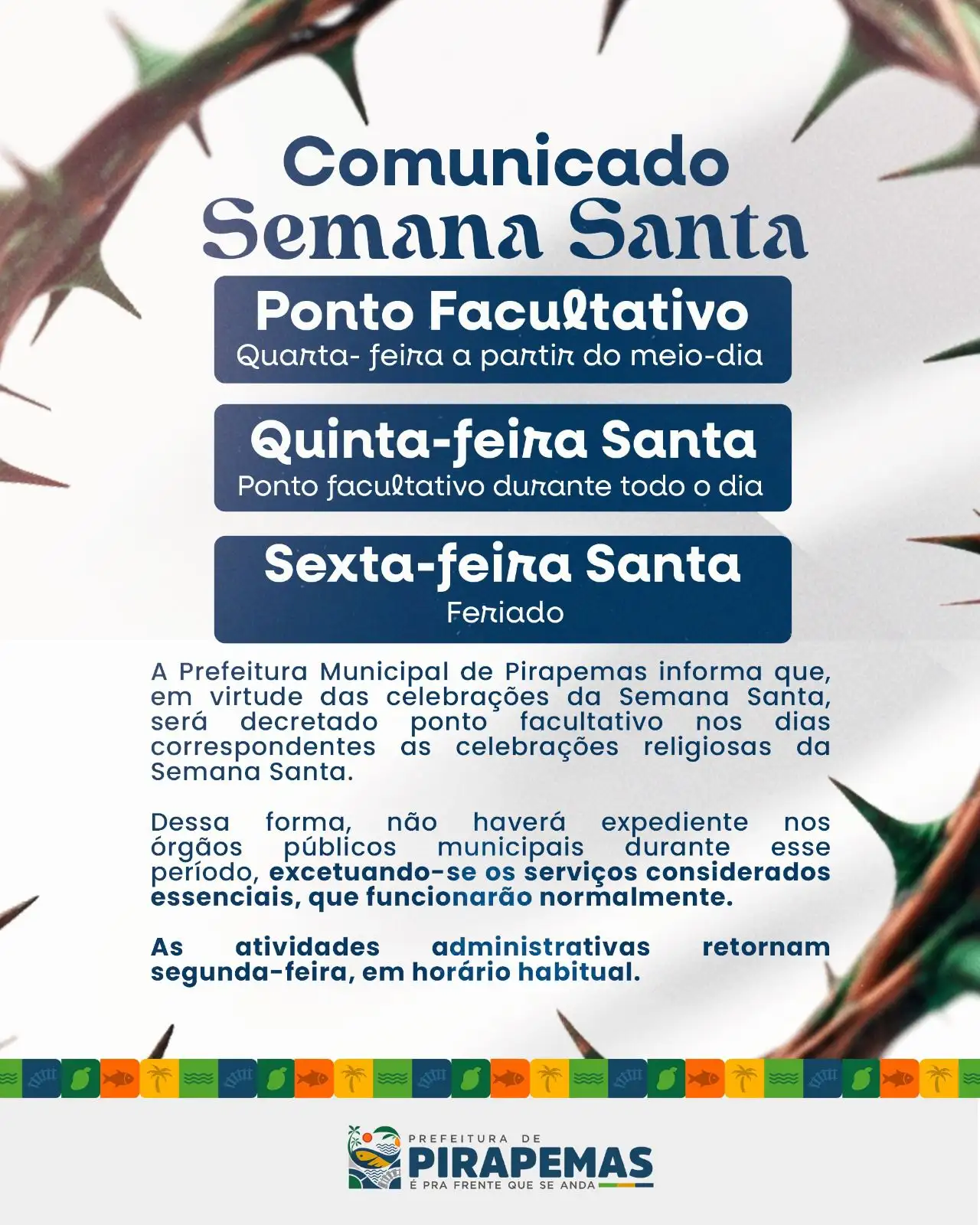 📢 COMUNICADO OFICIAL