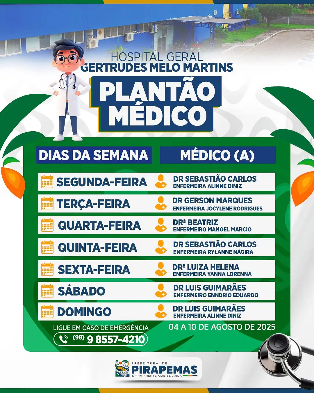 PLANTÃO MÉDICO!