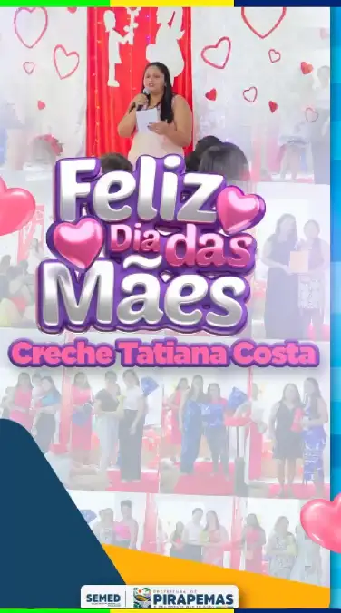 Homenagem de Dia das Mães na Creche Tatiana Costa🌷