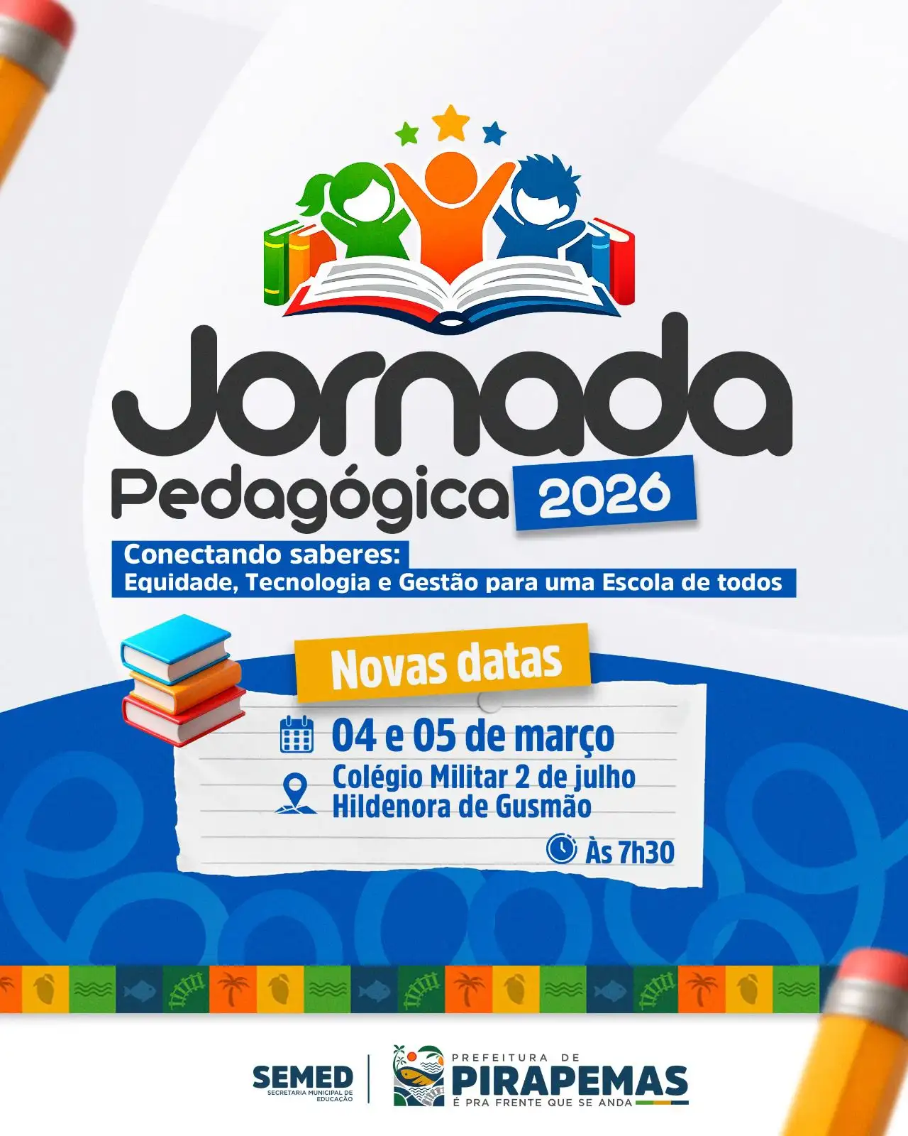 Jornada Pedagógica 2026 com novas datas!