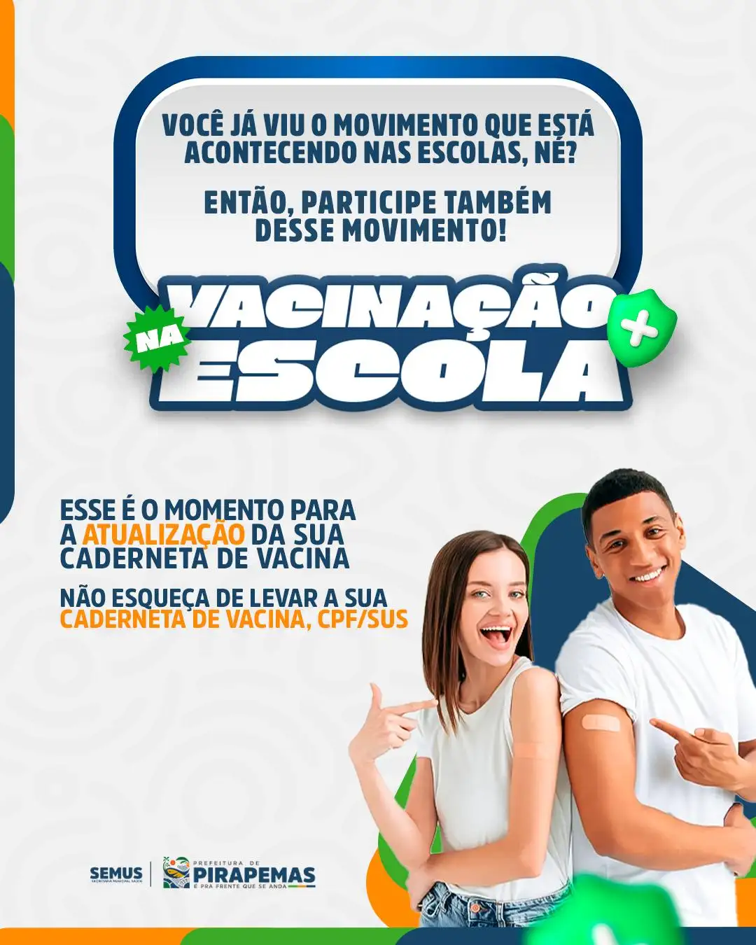 É hora da VACINAÇÃO NA ESCOLA! 💉🏫