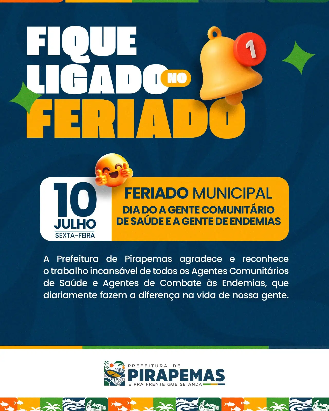📢 Fique ligado no feriado!