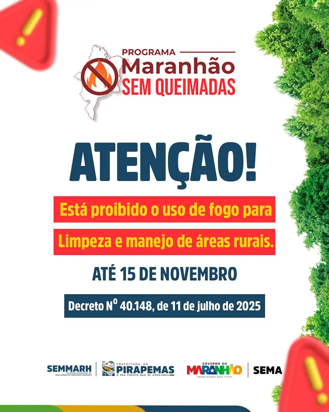🚫🔥 PROGRAMA MARANHÃO SEM QUEIMADAS